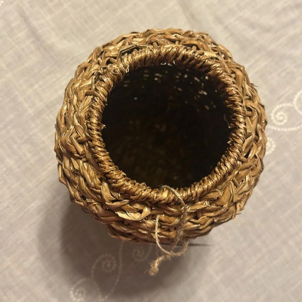 Made in Philippines wicker vase